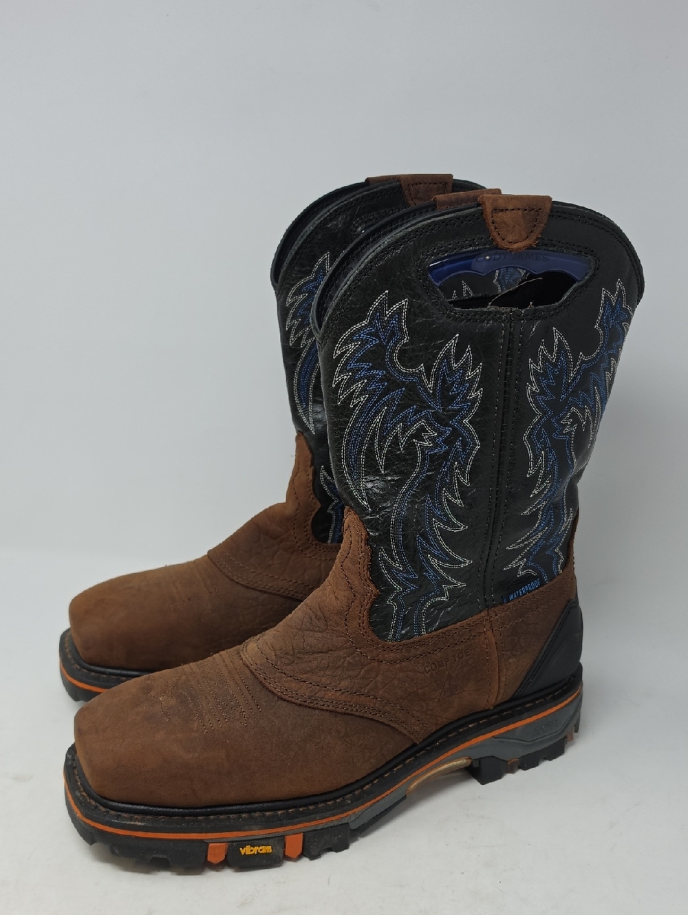 Cody James Men's 11" Decimator Waterproof Western Work Boots Comp Toe Size 11D